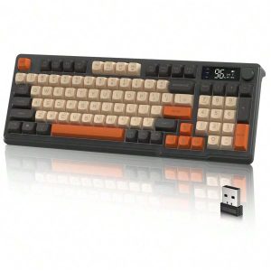 Wireless RGB Gaming Keyboard with Knob & Display
