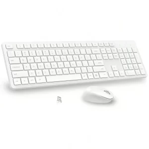 LeadsaiL Wireless Keyboard & Mouse Set, Full-Size Silent