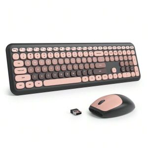 Quiet Wireless Retro Typewriter Keyboard & Mouse Combo