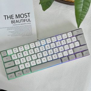 61-Key Mechanical Feel Wired Gaming Keyboard